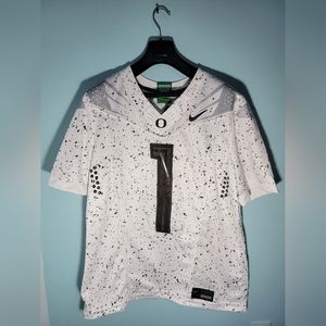 Nike Dri-Fit NCAA Oregon Ducks Football Eggshell White Jersey Mens L DH4475-100
